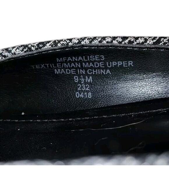 Marc Fisher Blk Gray Tweed Print Studded Heel Slip On Slides Sz 9.5 M - Picture 5 of 8